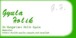 gyula holik business card